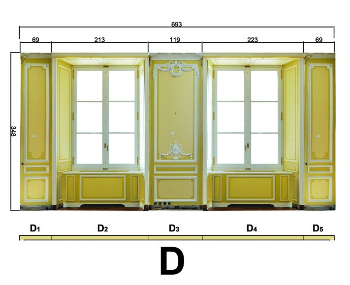 Великолепная деревянная комната в стиле Людовика XVI, ранее находившаяся во дворце Криллон в Париже. -24