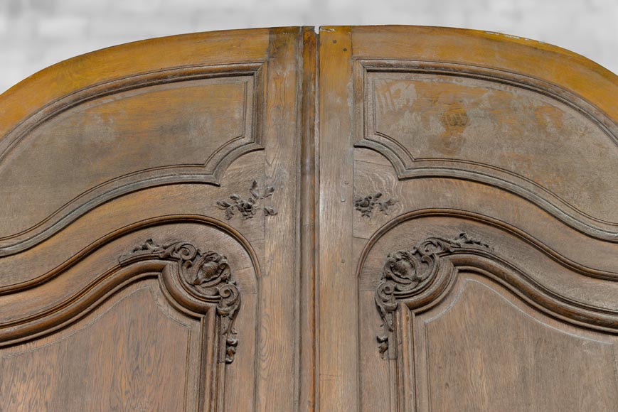 Большие редкие ворота османского здания, изготовленные из дуба, конец 19 века.-1