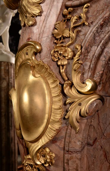 Alfred Emmanuel Beurdeley,Exceptional mantel made in Sarrancolin marble and gilt bronze for Cornelius II Vanderbilt, 1893_ru