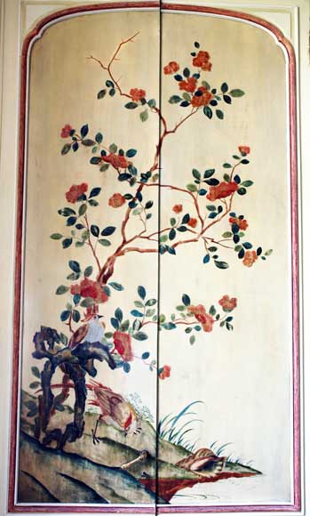 Ансамбль деревянных панно с лаковым рисунком Коромандель-0