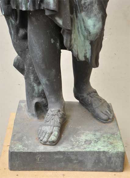 "Diane of Gabies", bronze statue by Elkington, Mason and Cie, dated from 1854_ru